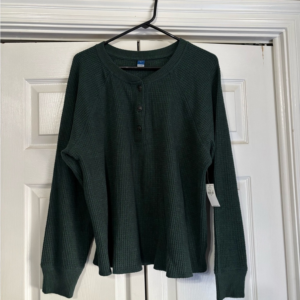 NWT Old Navy Cozy Waffle Henley